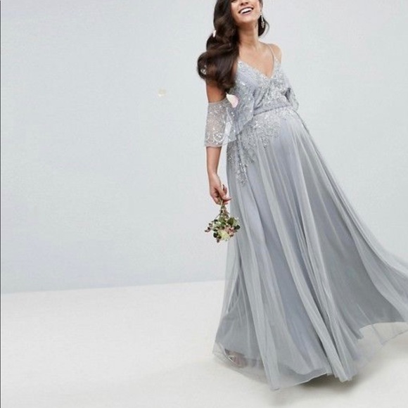 striped midi dress with sleeves